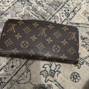 Louis Vuitton Dark Brown Monogram Zip Wallet